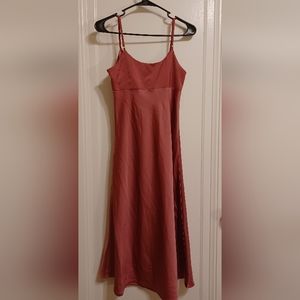 Ruched Satin Dress 👗 | M | Rose